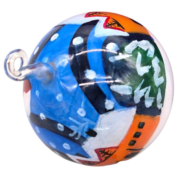 Hand-Painted Li Bien Ornament Winter Village Scene Glass Bauble With Gift Box - Picture 7 of 9